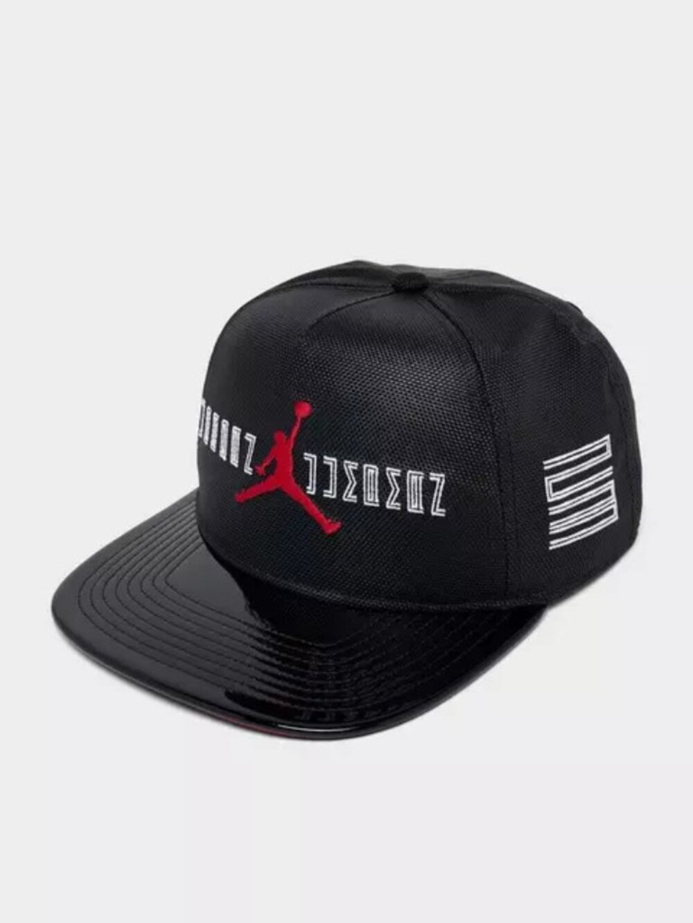 Air Jordan Retro 11 Hat Black Embroidered Logo Jumpman Fitted Snapback Cap